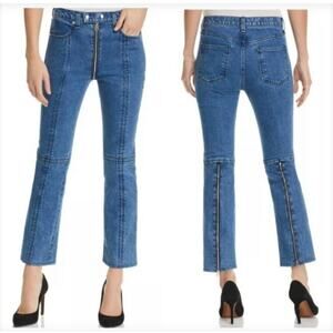 RAG & BONE Iver Pant Womens Sz 25 Blue Bain Ankle Flare Jeans Punk Urban Street